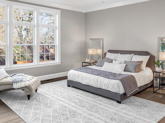 A soft rug makes any bedroom more comfortable